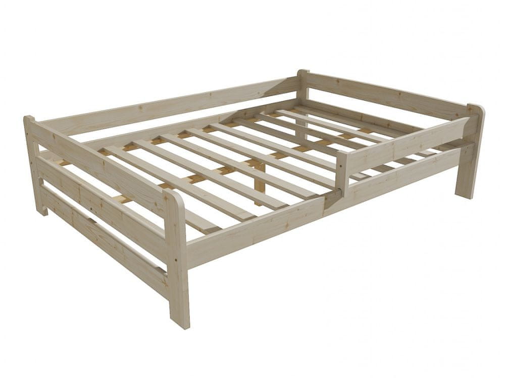 eoshop Detská posteľ so zábranou VMK009D KIDS (Rozmer: 140 x 200 cm, Farba dreva: surové drevo)